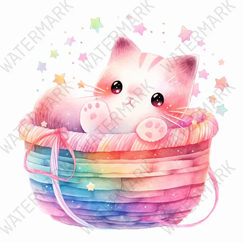 Cute Watercolor Nursery Art Wall Decals Midjourney Prompt | PromptBase