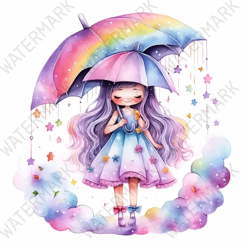 Cute Watercolor Nursery Art Wall Decals Midjourney Prompt | PromptBase