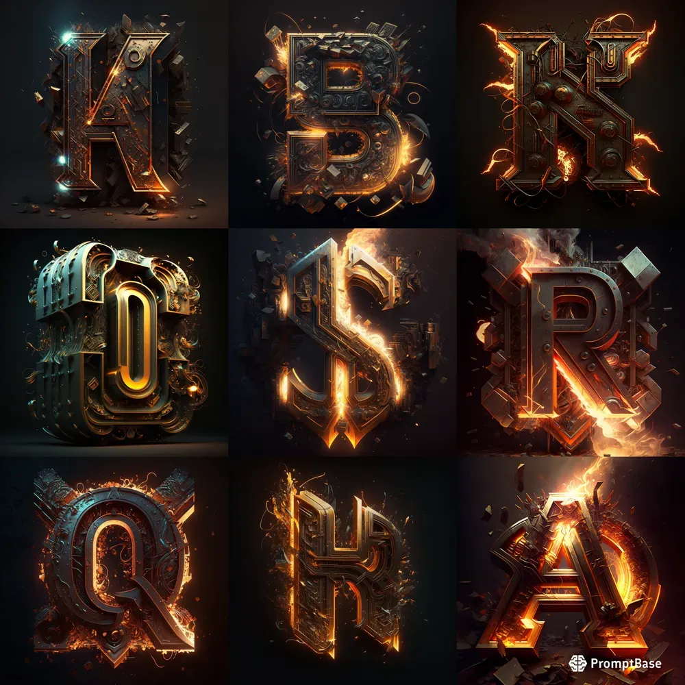 Semiconductor Lettering Electronic Circuit Lettering Logos Midjourney Prompt | PromptBase