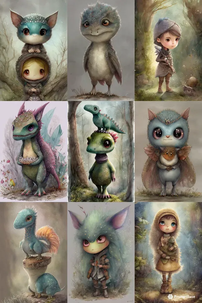 Portraits Of Cute Mythical Creatures Stable Diffusion Prompt | PromptBase