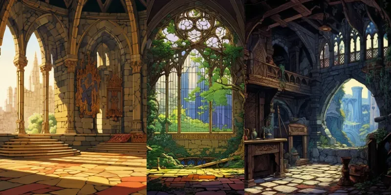 Rpg Interior Examples Old School Fantasy RPG Interiors Midjourney Prompt | PromptBase