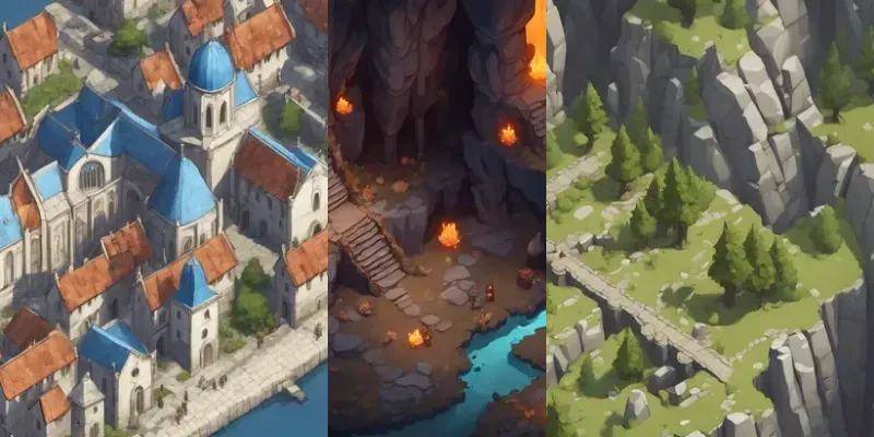 Isometric Rpg Scenarios Generator App Promptbase