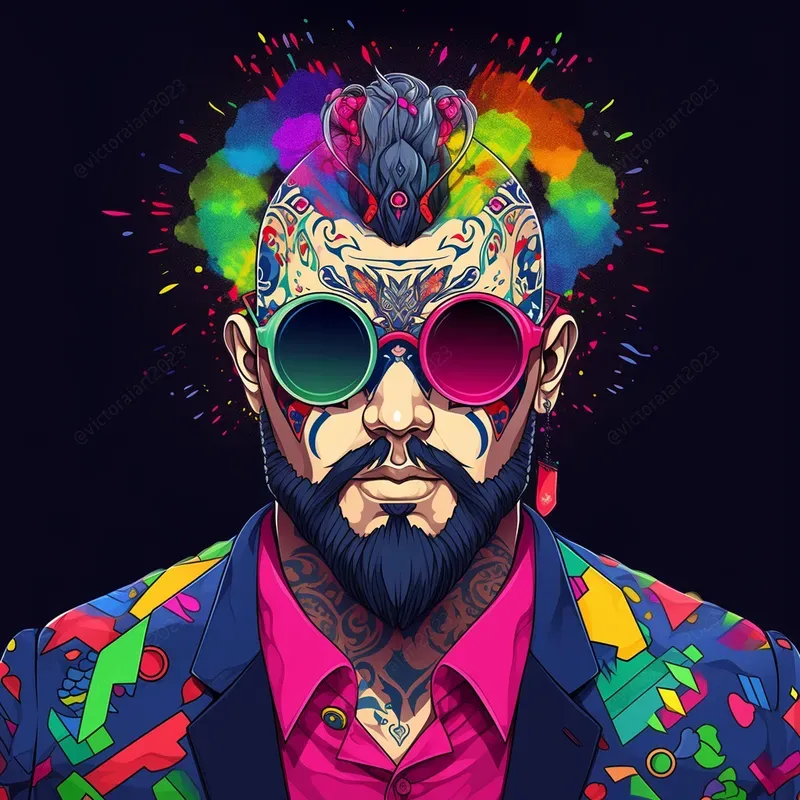 Colored Avatar Profile Picture Designs Midjourney Prompt | PromptBase