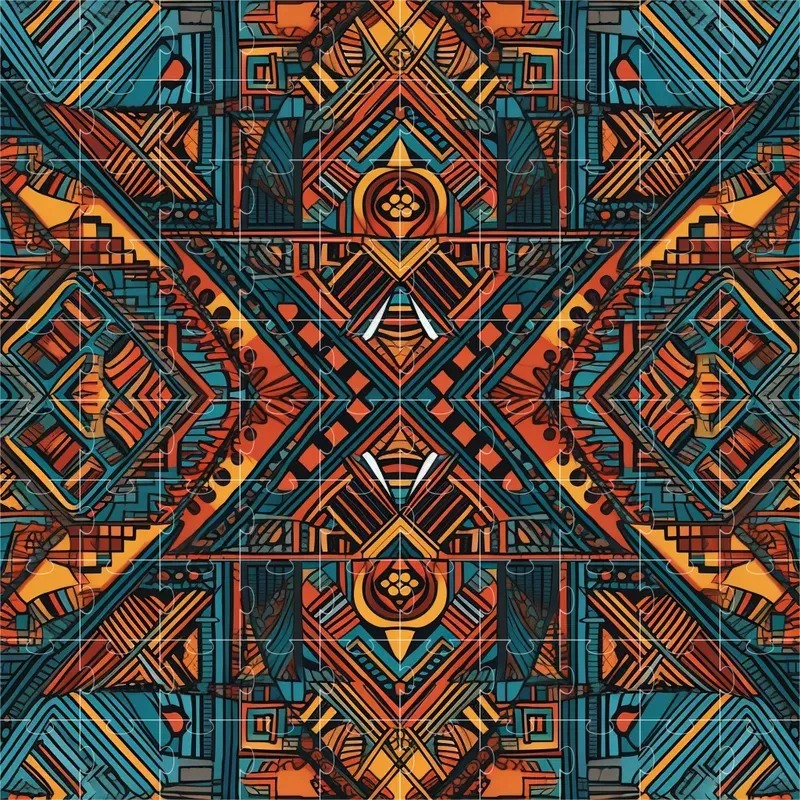 Colourful Repetitive Geometric Patterns Midjourney Prompt | PromptBase