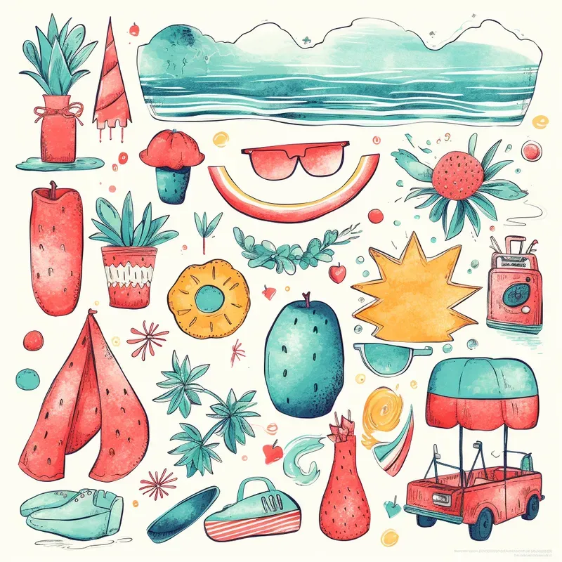 Captivating Clipart Collections Midjourney Prompt | PromptBase