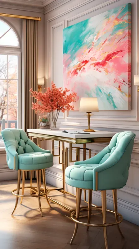 Coastal Pastel Interior Designs Midjourney Prompt | PromptBase