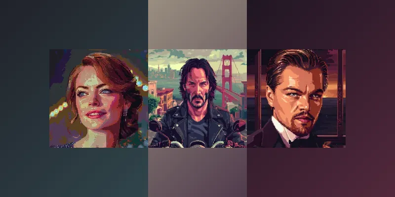 Retro Pixel Celebs Generator App | PromptBase