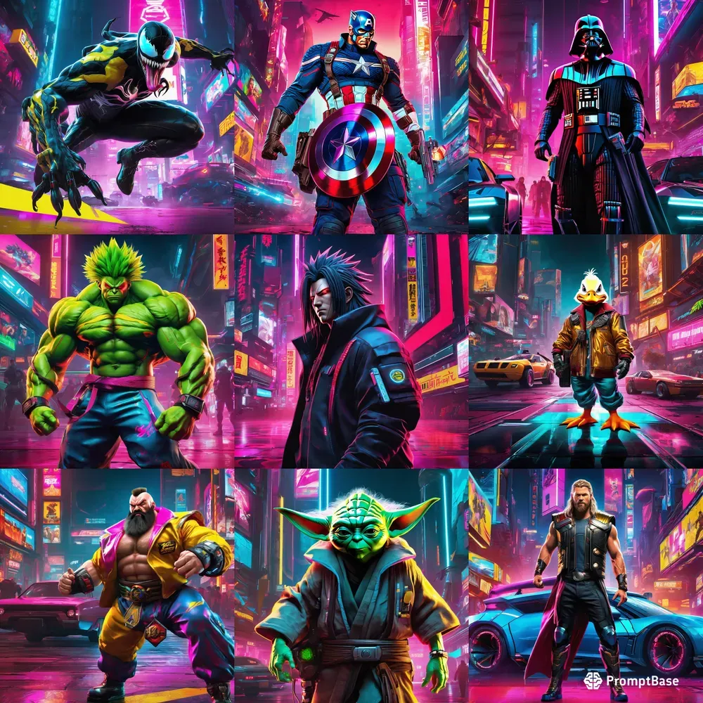 Cyberpunk Superheroes Stable Diffusion Prompt | PromptBase