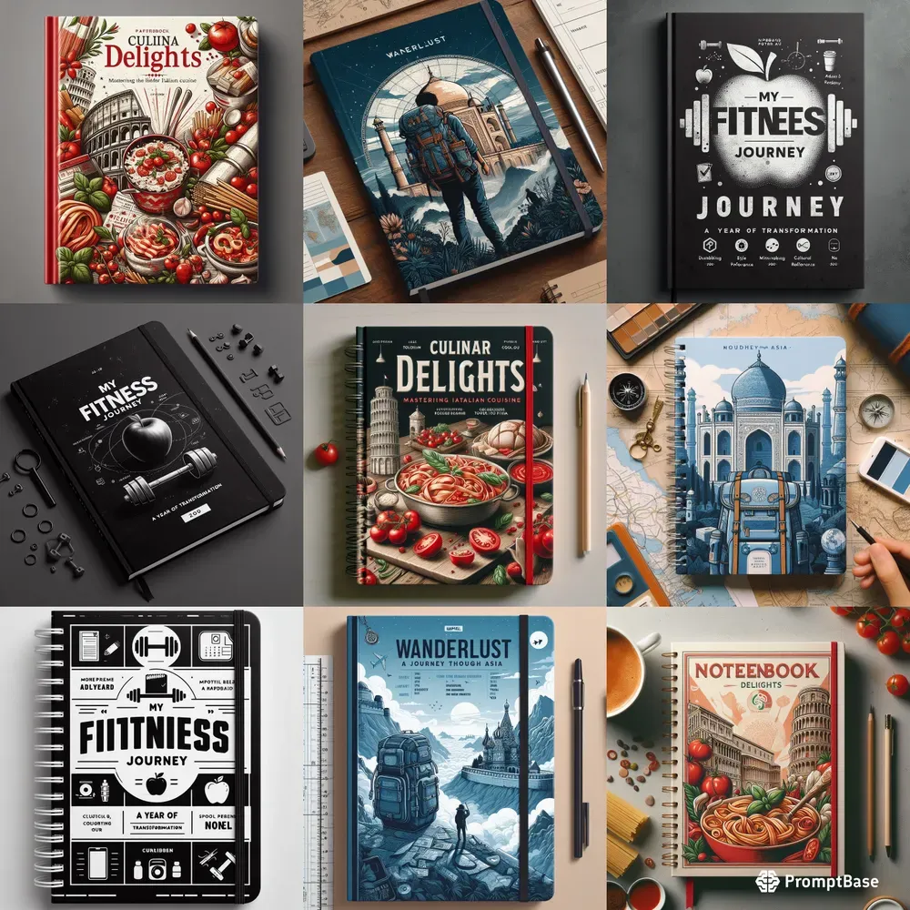 Notebook Planner Cover Generator DALL·E Prompt PromptBase