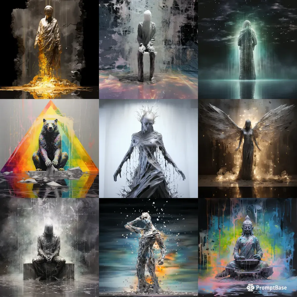 Holographic Statues Midjourney Prompt PromptBase