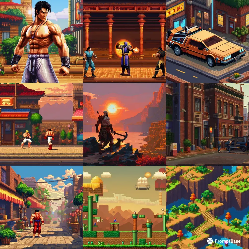 Pixel 16bit Game Art Stable Diffusion Prompt | PromptBase