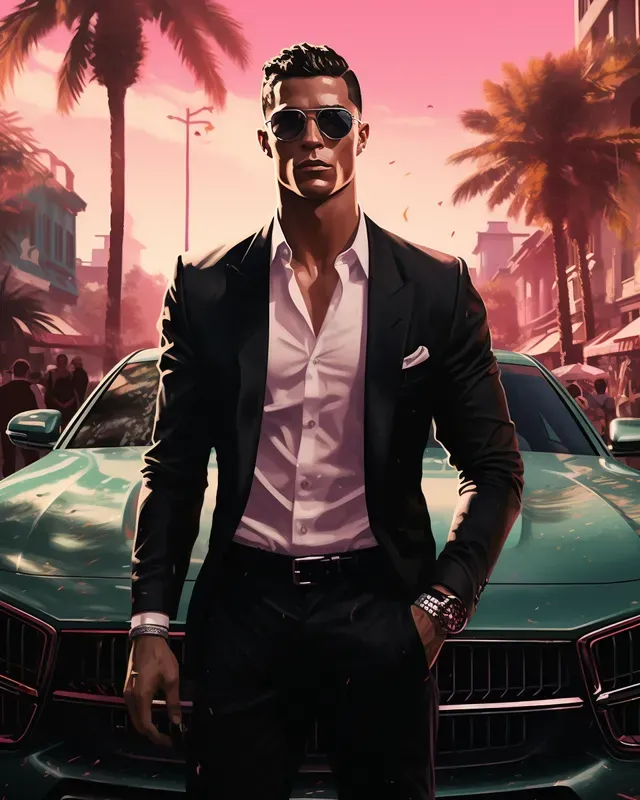 Gta Vice City Trendy Famous Characters Midjourney Prompt | PromptBase