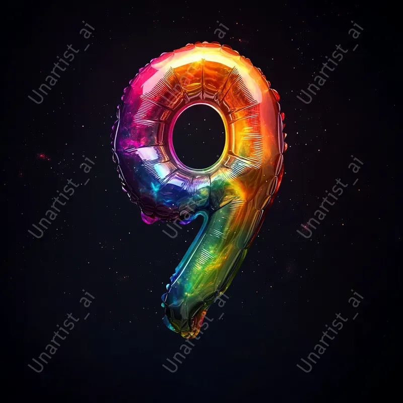 Floating Numbers Balloon Floating Number Balloon Designs Midjourney Prompt | PromptBase