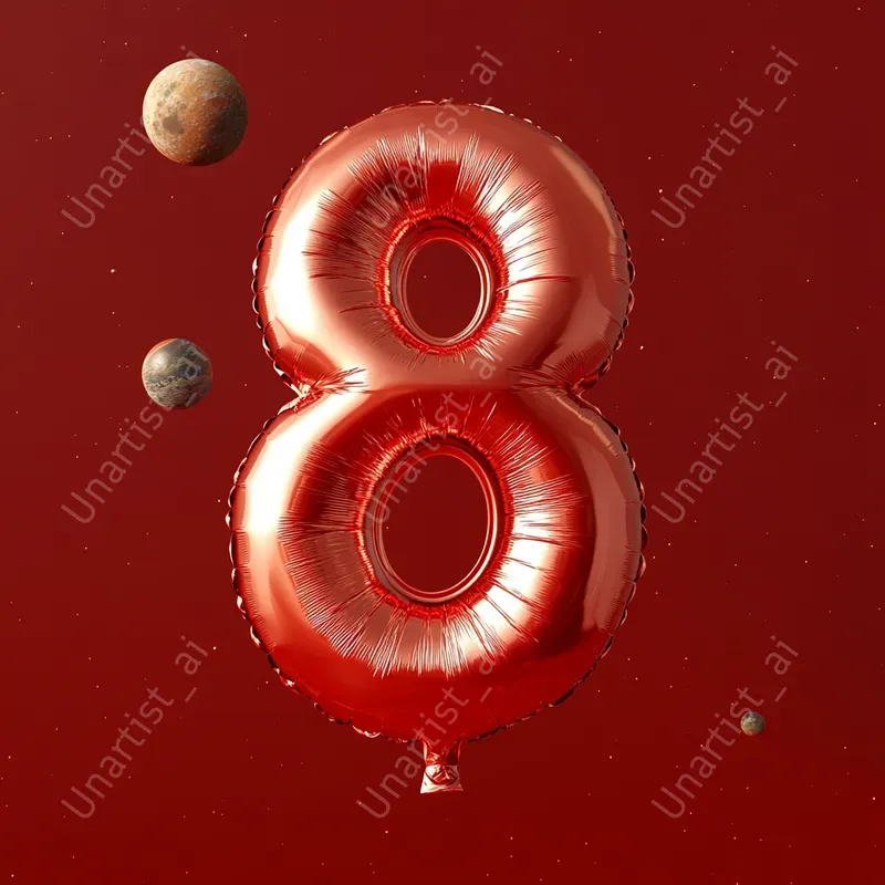 Floating Number Design Floating Number Balloon Designs Midjourney Prompt | PromptBase