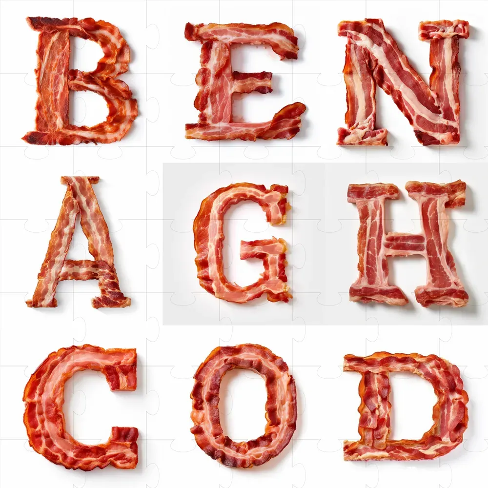 Bacon Alphabets Bacon Letters And Numbers Midjourney Prompt PromptBase