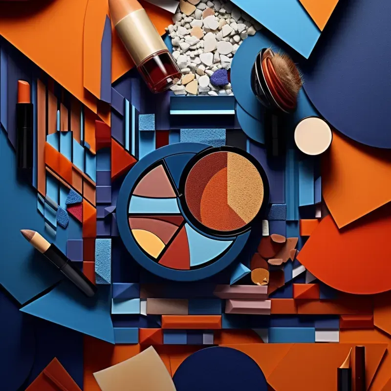 Fragmented Tech Art Orange Palette Midjourney Prompt | PromptBase
