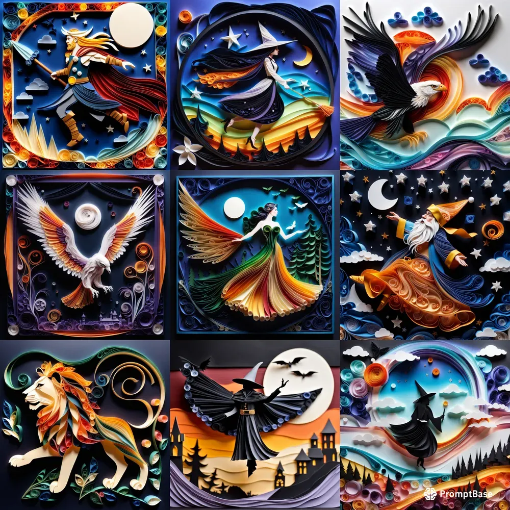 Fantasy Paper Quilling Art Stable Diffusion Prompt | PromptBase
