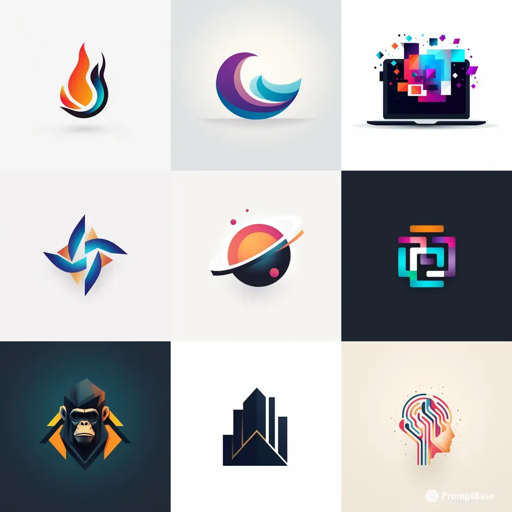 Random Simple Logos Professional Abstract And Simple Logos Midjourney Prompt | PromptBase