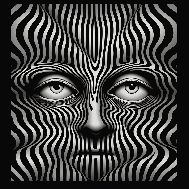 希少　A Journey Through Illusions Escher Style Optical Illusions Midjourney Prompt | PromptBase