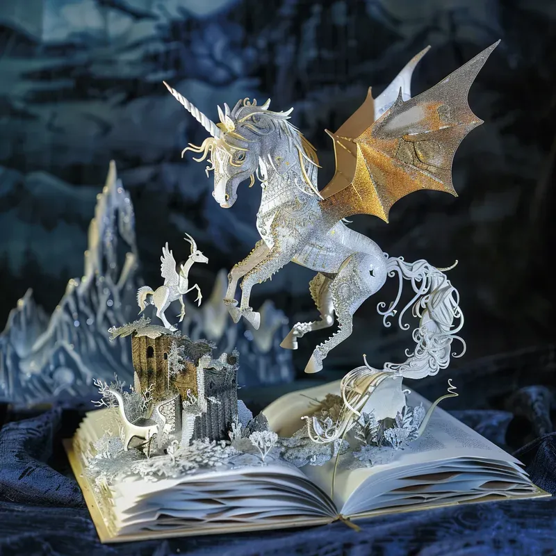Stories Magical Open Book Scenes Pop Up Midjourney Prompt | PromptBase