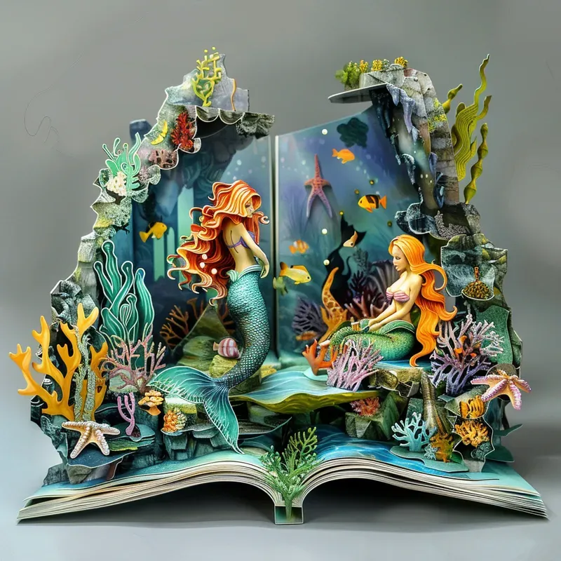Stories Magical Open Book Scenes Pop Up Midjourney Prompt | PromptBase