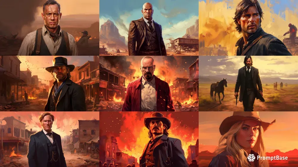 Red Dead Redemption Characters Midjourney Prompt PromptBase