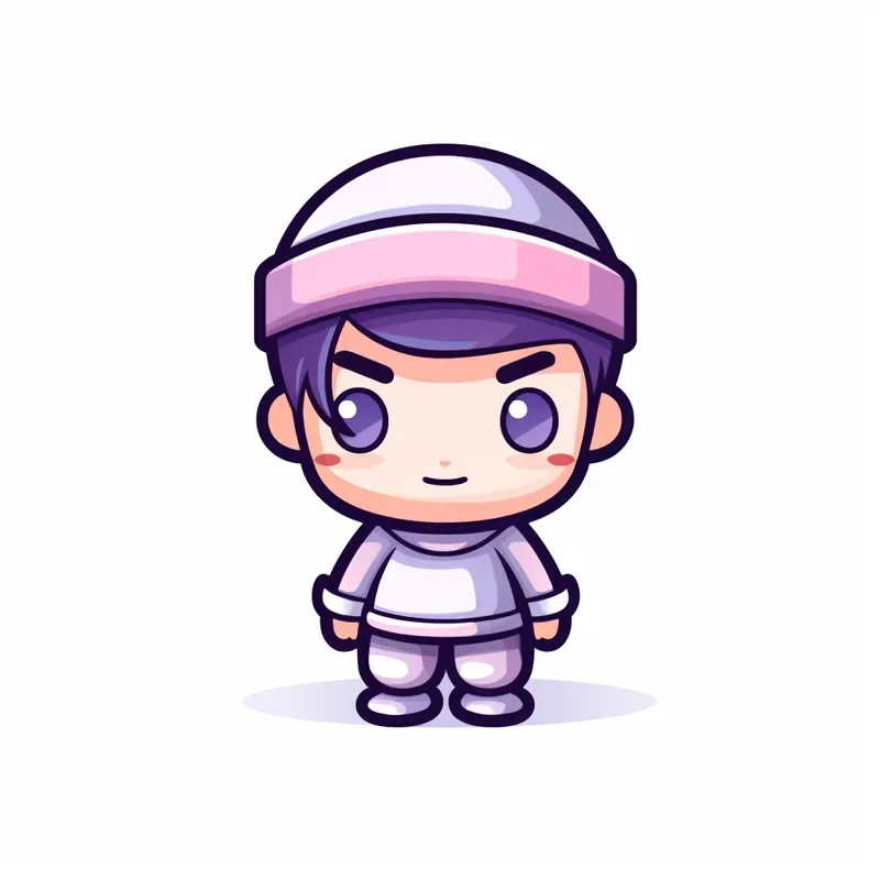 Chibi Gradient Cute Characters Midjourney Prompt | PromptBase
