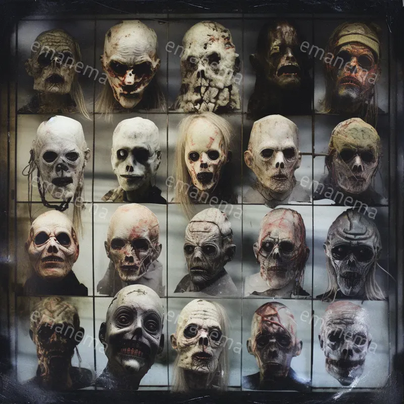 Distorted Masks Horror Collages Distorted Mask Midjourney Prompt | PromptBase