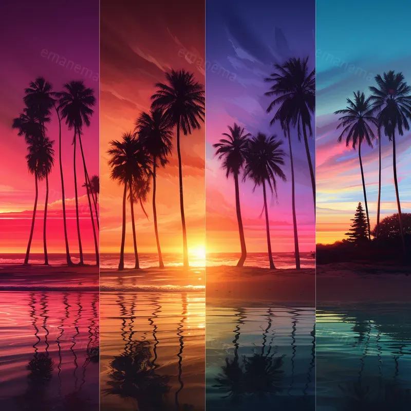 Landscapes In Multiple Images Midjourney Prompt | PromptBase