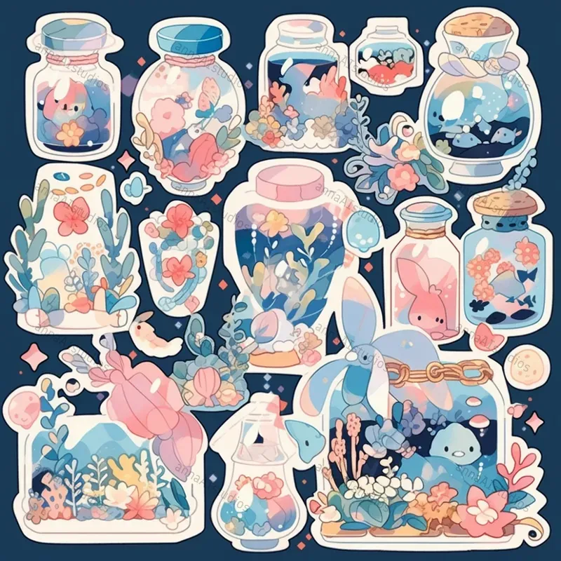 Whimsy Sticker Printable Whimsical Sticker Sheets Midjourney Prompt | PromptBase