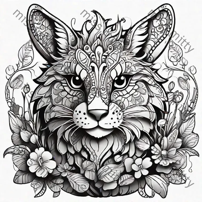 Christmas fantasy animal coloring pages leonardo ai prompt promptbase