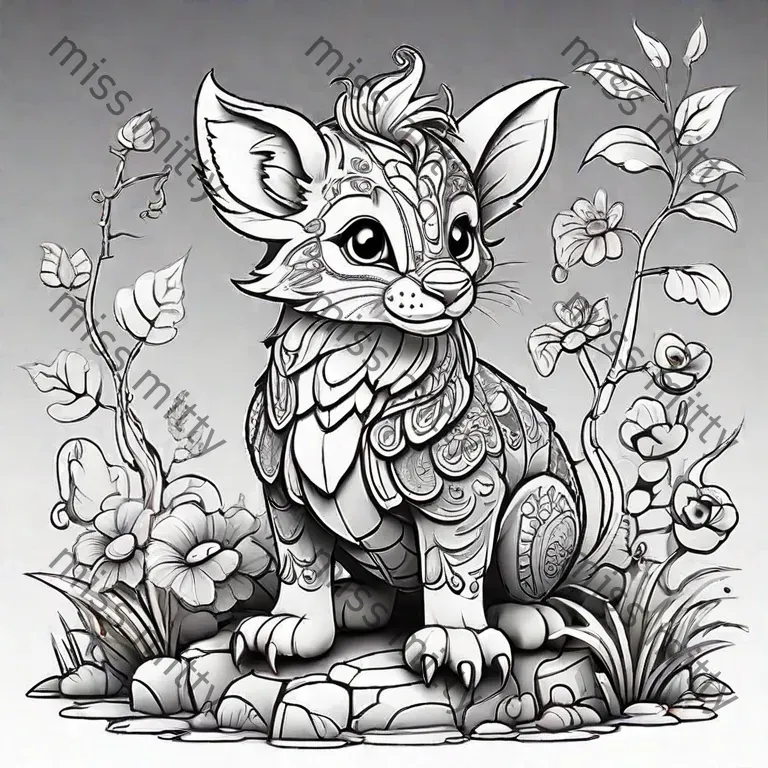 Christmas Fantasy Animal Coloring Pages Leonardo Ai Prompt PromptBase