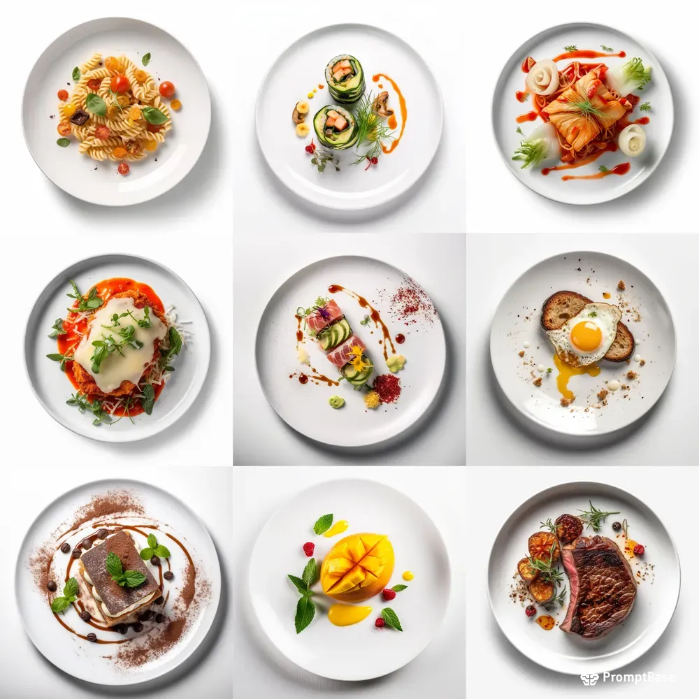 Masterchef Plate Garnishes Minimal Dishes Midjourney Prompt PromptBase