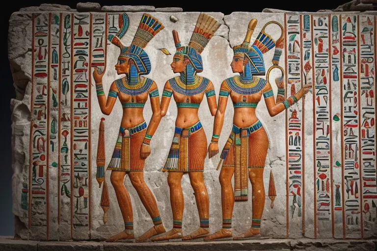 Ancient Egyptian Wall Paintings Stable Diffusion Prompt | PromptBase