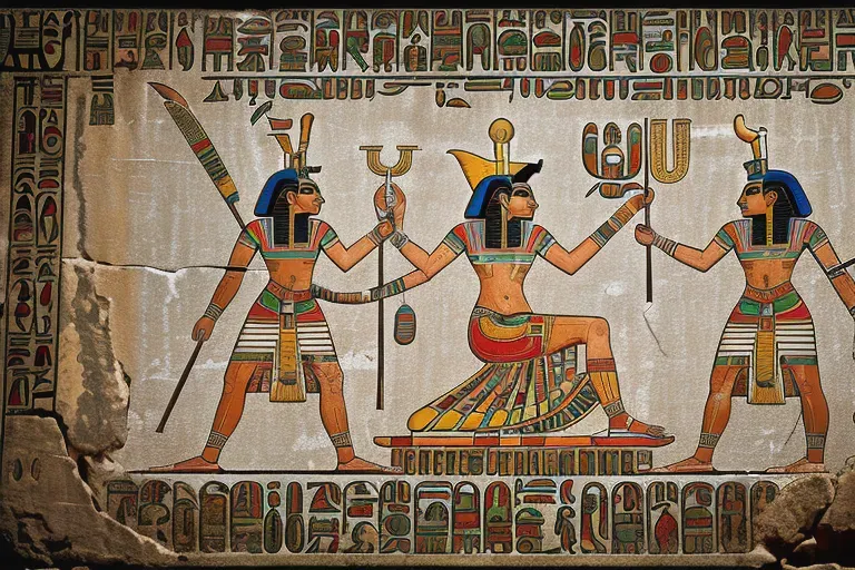 Ancient Egyptian Wall Paintings Stable Diffusion Prompt | PromptBase
