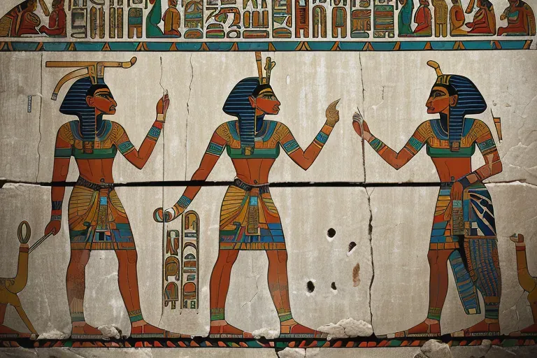 Ancient Egyptian Wall Paintings Stable Diffusion Prompt | PromptBase