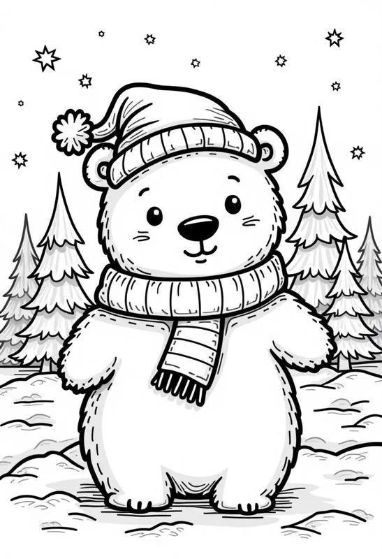 Whimsical Christmas Coloring Pages FLUX Prompt | PromptBase