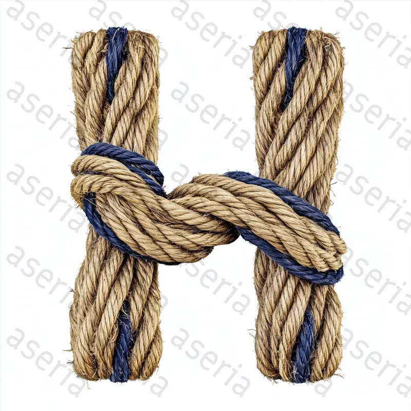 Letters Made Of Maritime Ropes Midjourney Prompt | PromptBase