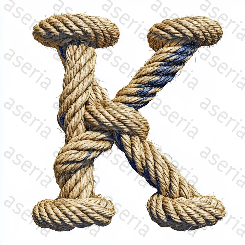 Letters Made Of Maritime Ropes Midjourney Prompt | PromptBase