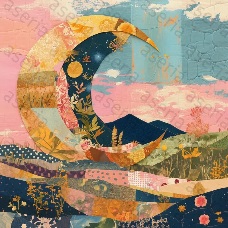 Surreal Multi Fabric Patchwork Scenes Midjourney Prompt | PromptBase
