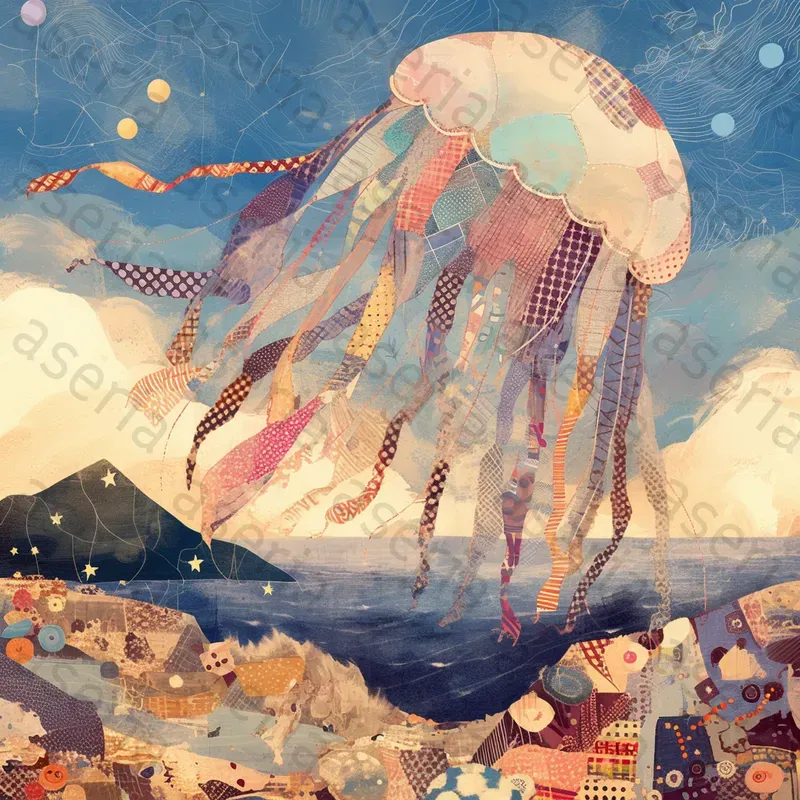 Surreal Multi Fabric Patchwork Scenes Midjourney Prompt | PromptBase