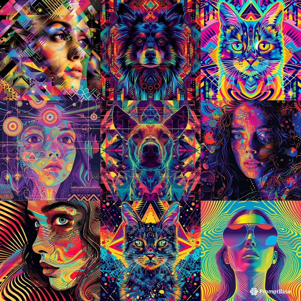 Design Psychedelic Phone Wallpapers Midjourney Prompt