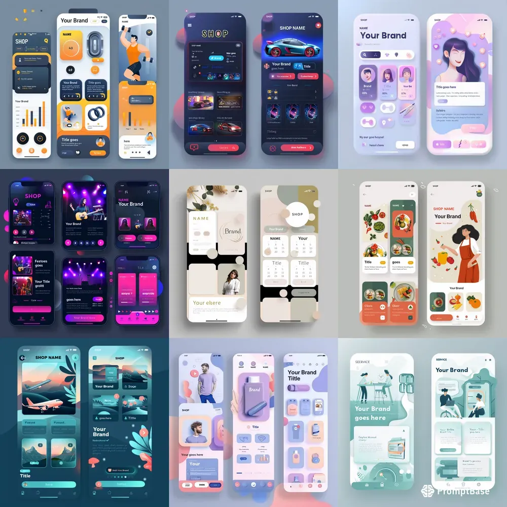 App Design Ux Ui Interface Pro Midjourney Prompt | PromptBase