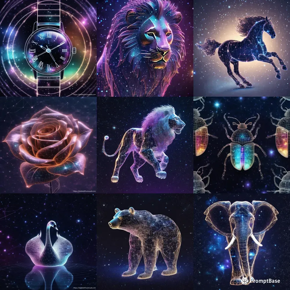 Cosmic Starry Model Space Constellations Stable Diffusion Prompt ...