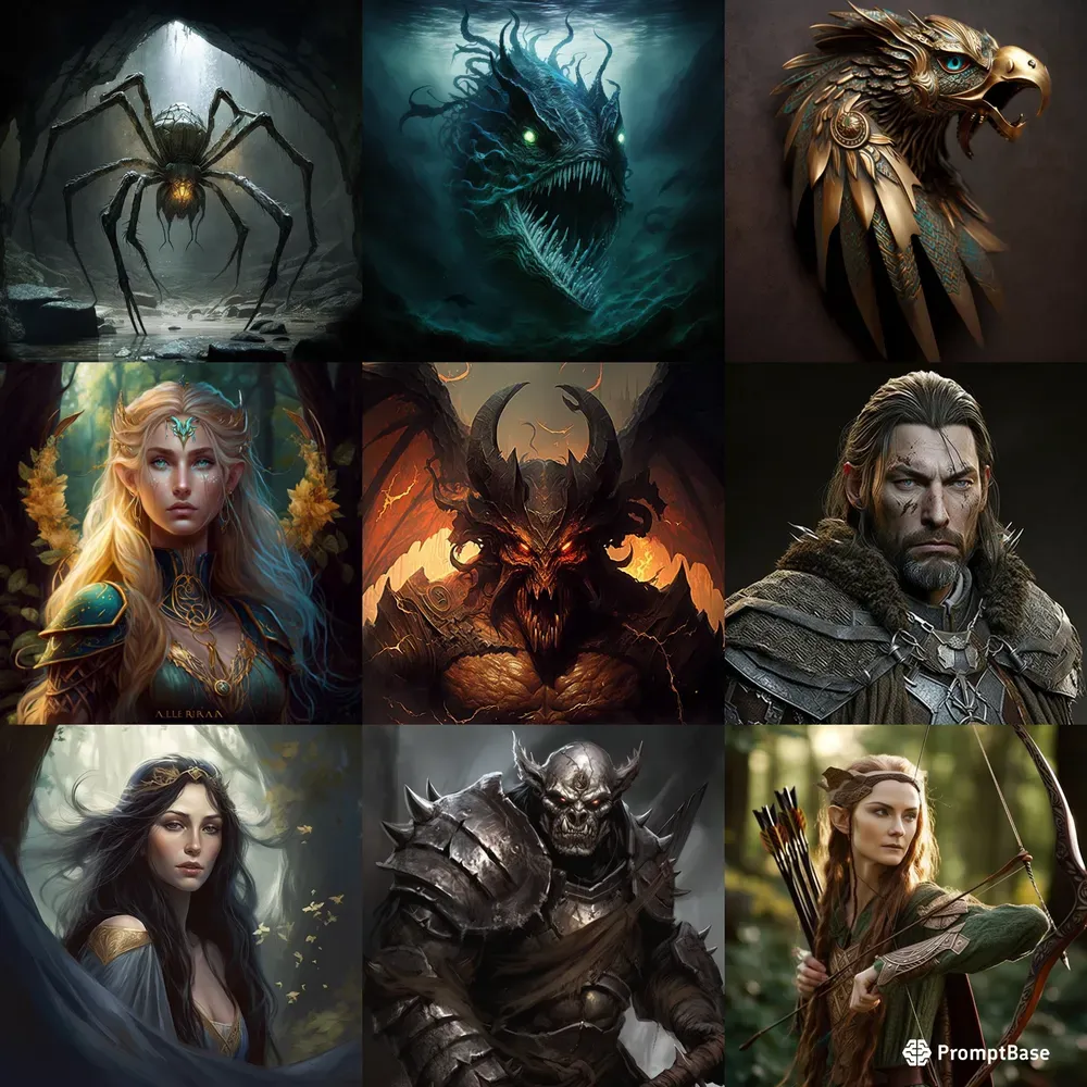 Middleearth Character Creations Midjourney Prompt PromptBase