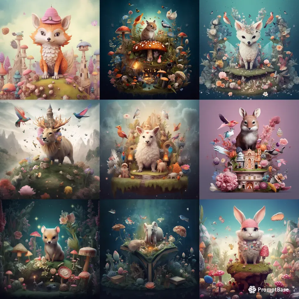 Fairy Tales Illustrations High Quality Midjourney Prompt | PromptBase