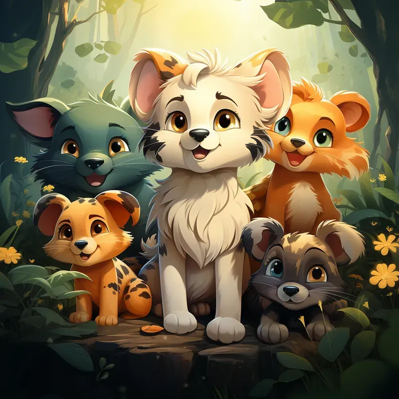 Cute Animal Illustrations Midjourney Prompt | PromptBase