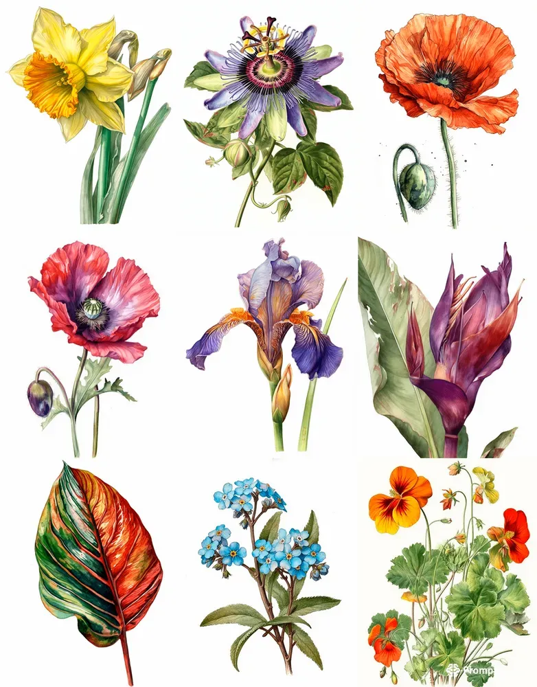 Scientific Botanical Illustrations Midjourney Prompt | PromptBase