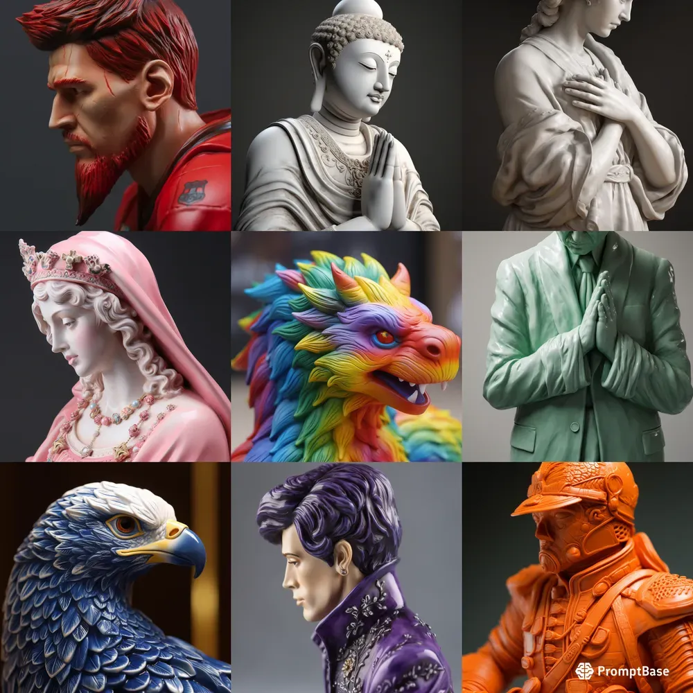 Porcelain Statues Midjourney Prompt PromptBase