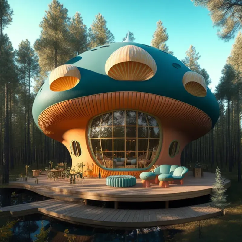 Architect Designs Modern Forest Retreats Midjourney Prompt | PromptBase